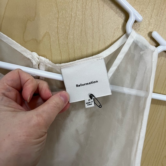 Reformation Vina Mini Dress OUTSIDE SLIP ONLY - Picture 2 of 3